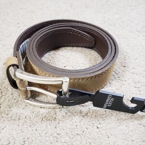 NEW Allen Edmonds Belt Mens Size 40 Tan Bourbon St Italian Leather Made USA